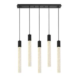 Elegant Lighting - Weston 5 lights pendant in - Black