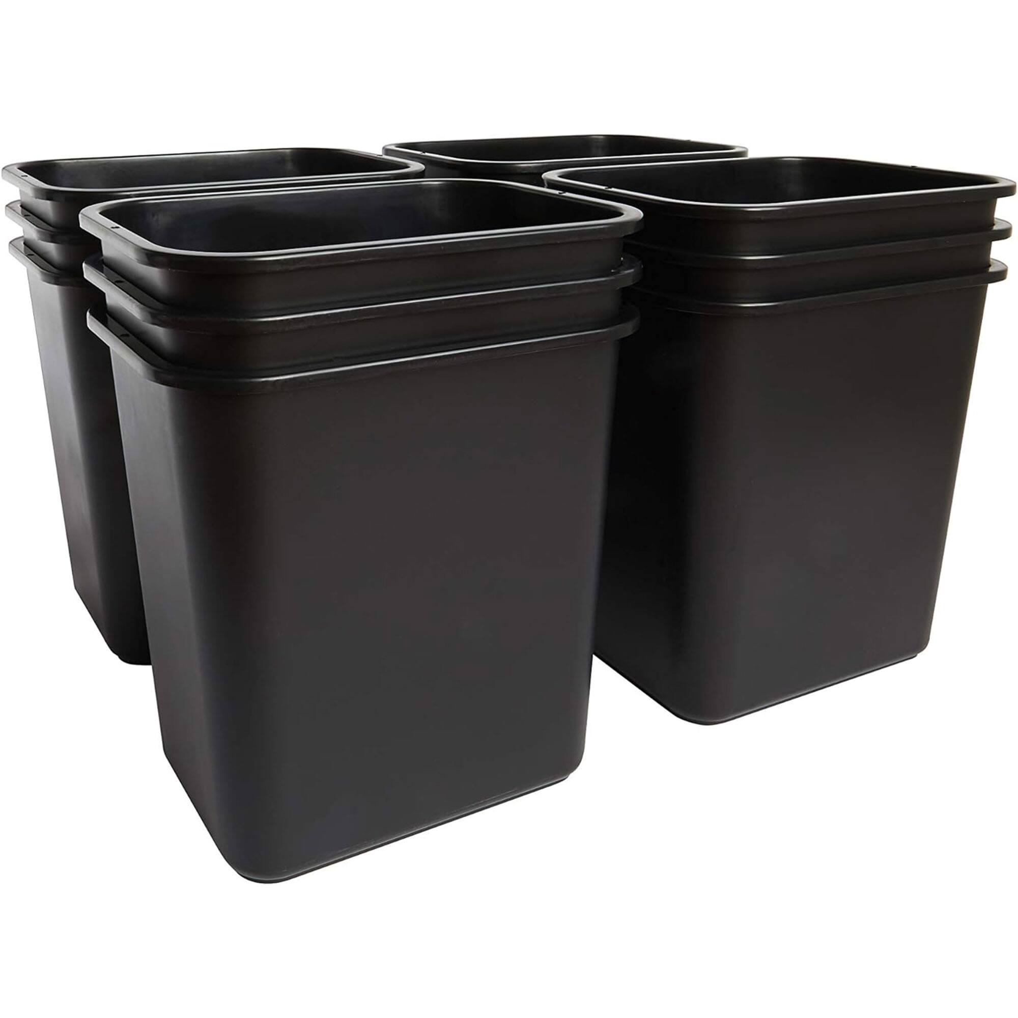 Alt View 2. United Solutions - United Solutions 12 Pack Trash Wastebasket for Commercial and Kitchen, 7 Gallon - Black.