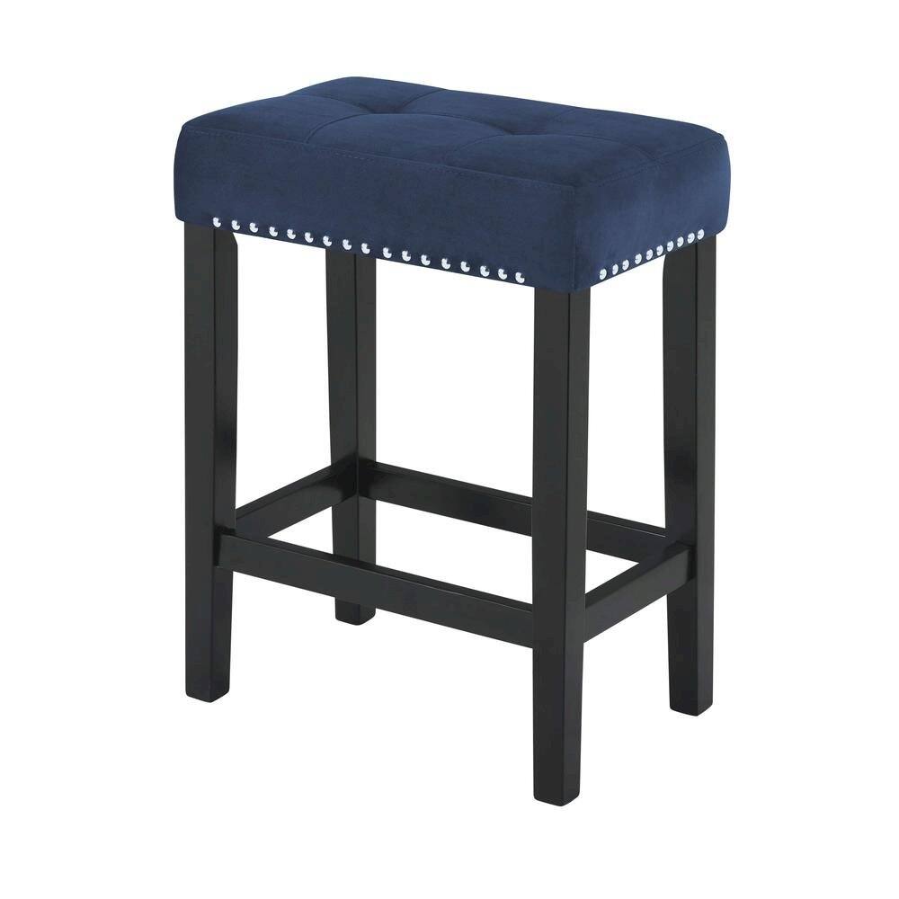 Alt View 6. FurniFact - Blue Bar Table Set – Console Table with Stools for Kitchen or Lounge - Blue.