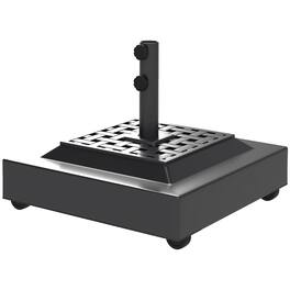 Outsunny - Outdoor Umbrella Stand Base with Wheels, Heavy Duty Patio Umbrella Base, Filled Up to 143lbs with Stand or 112lbs - Black
