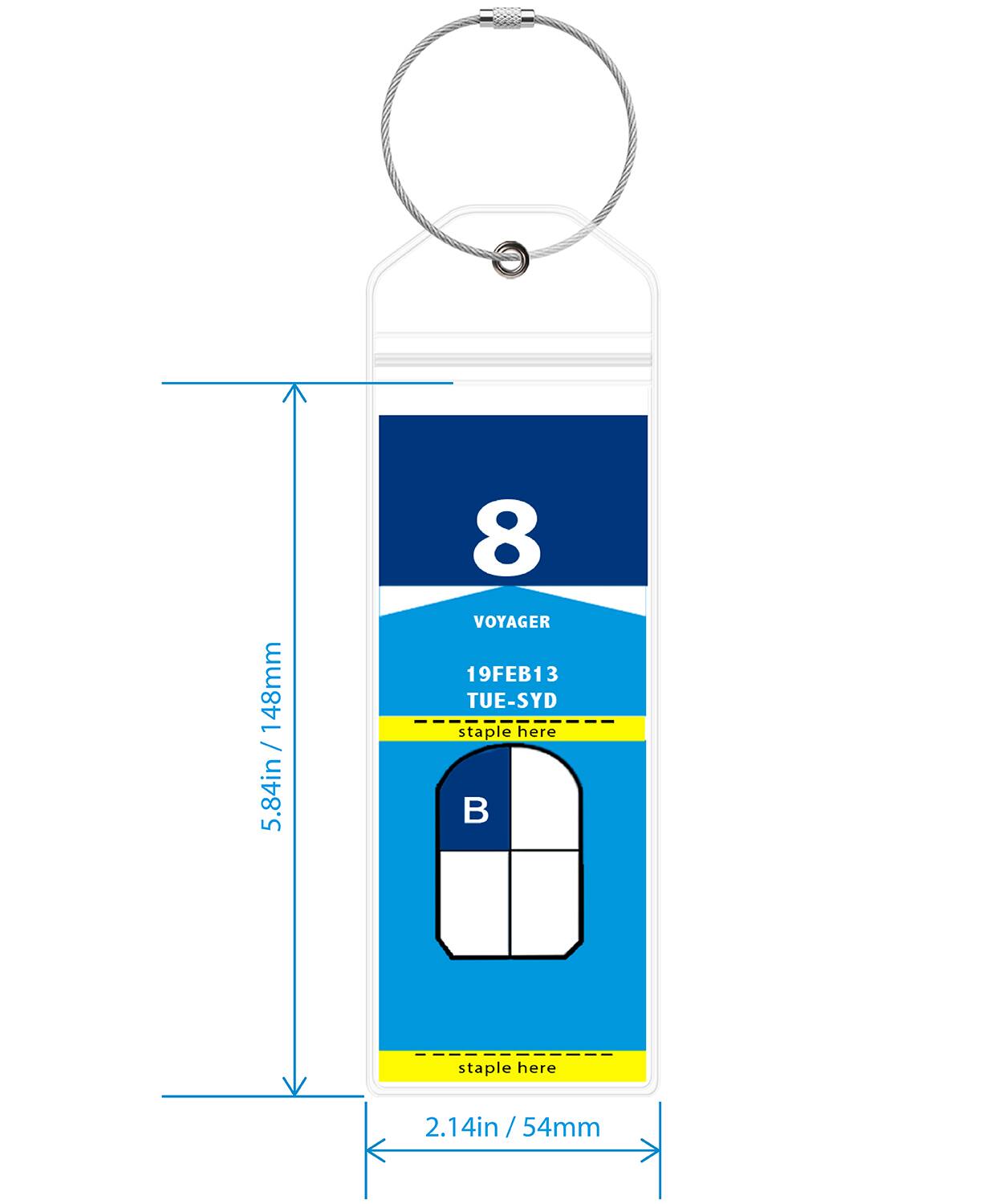 8 VOYAGER 19FEB13 TUE-SYD staple here staple here 2.14in / 54mm 148mm / 5.84in