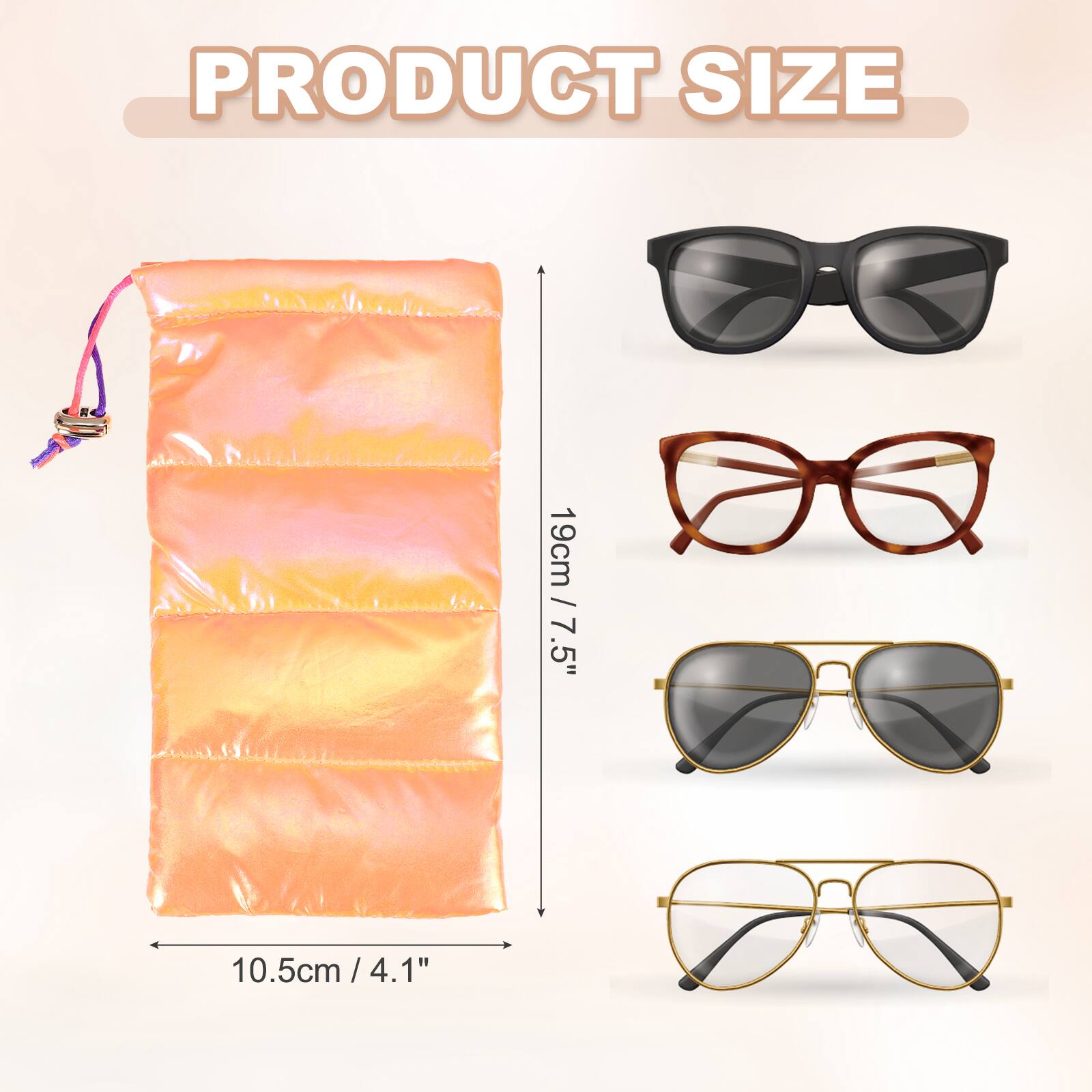 PRODUCT SIZE  
19cm / 7.5"  
10.5cm / 4.1"
