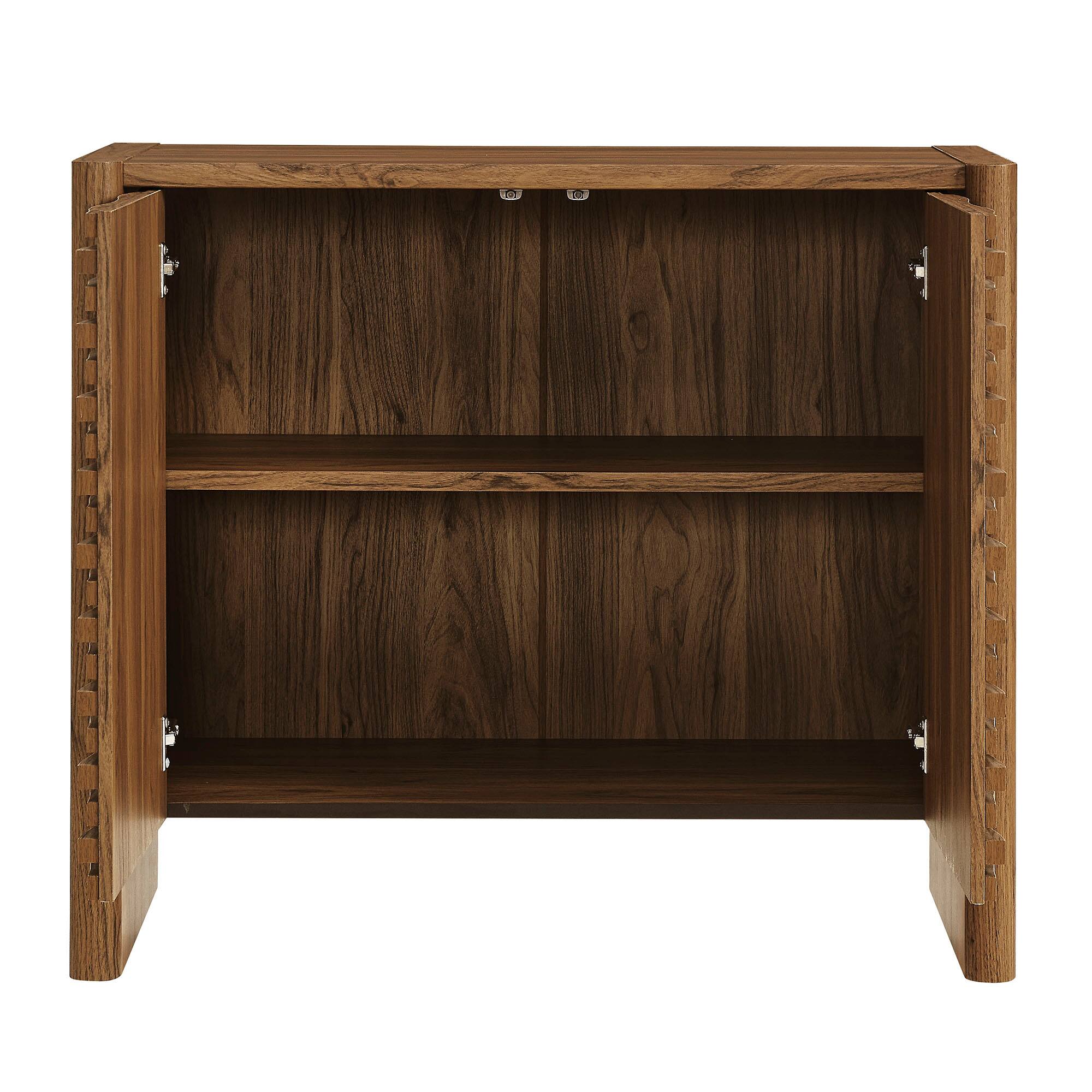 Alt View 4. Modway - Emric Wave Accent Cabinet by Modway - Walnut.