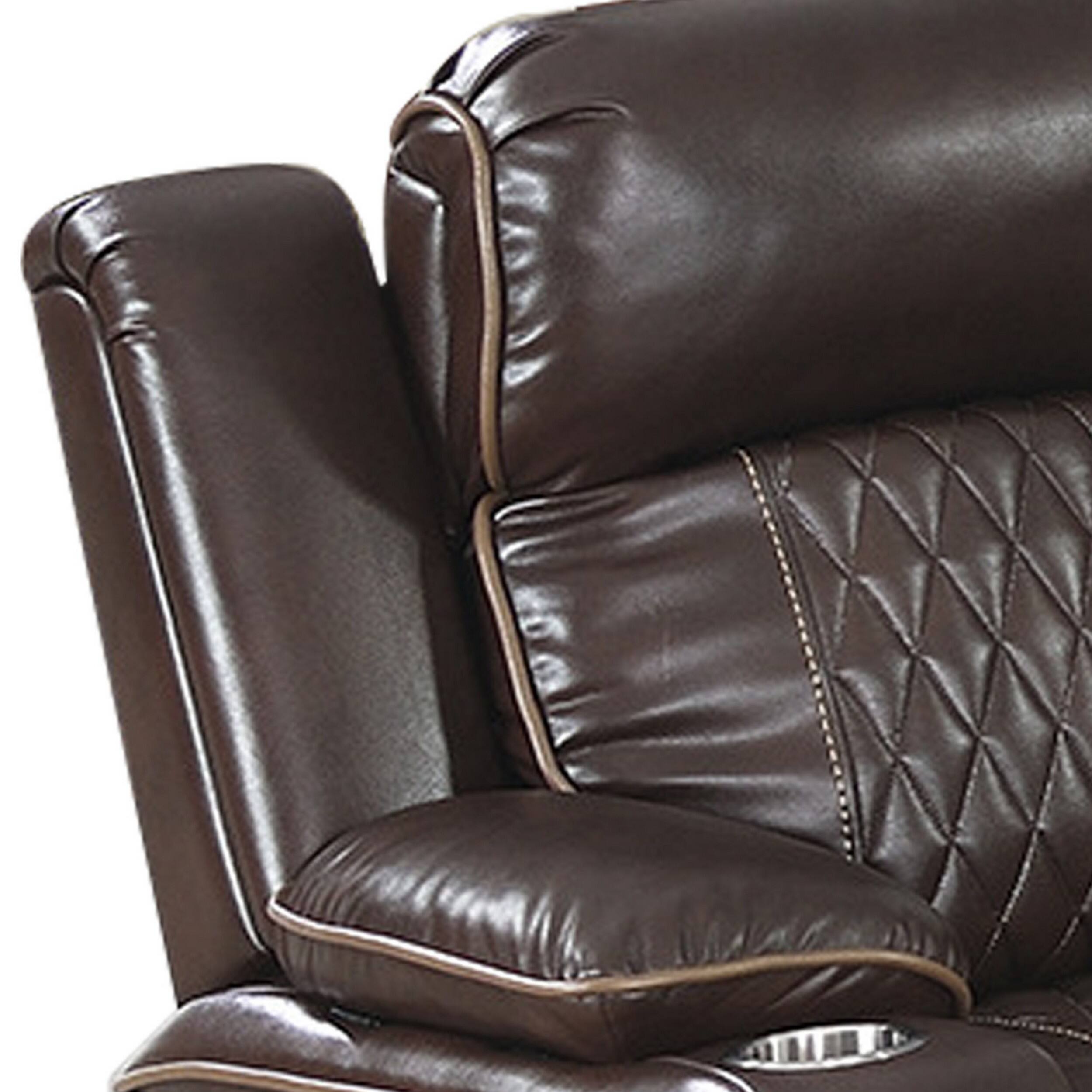 Manhattan Lane Xiu 38 Inch Power Recliner Chair, USB Port, Storage ...