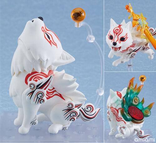 Alt View 1. Max Factory - Okami: Shiranui DX Nendoroid Action Figure - White.