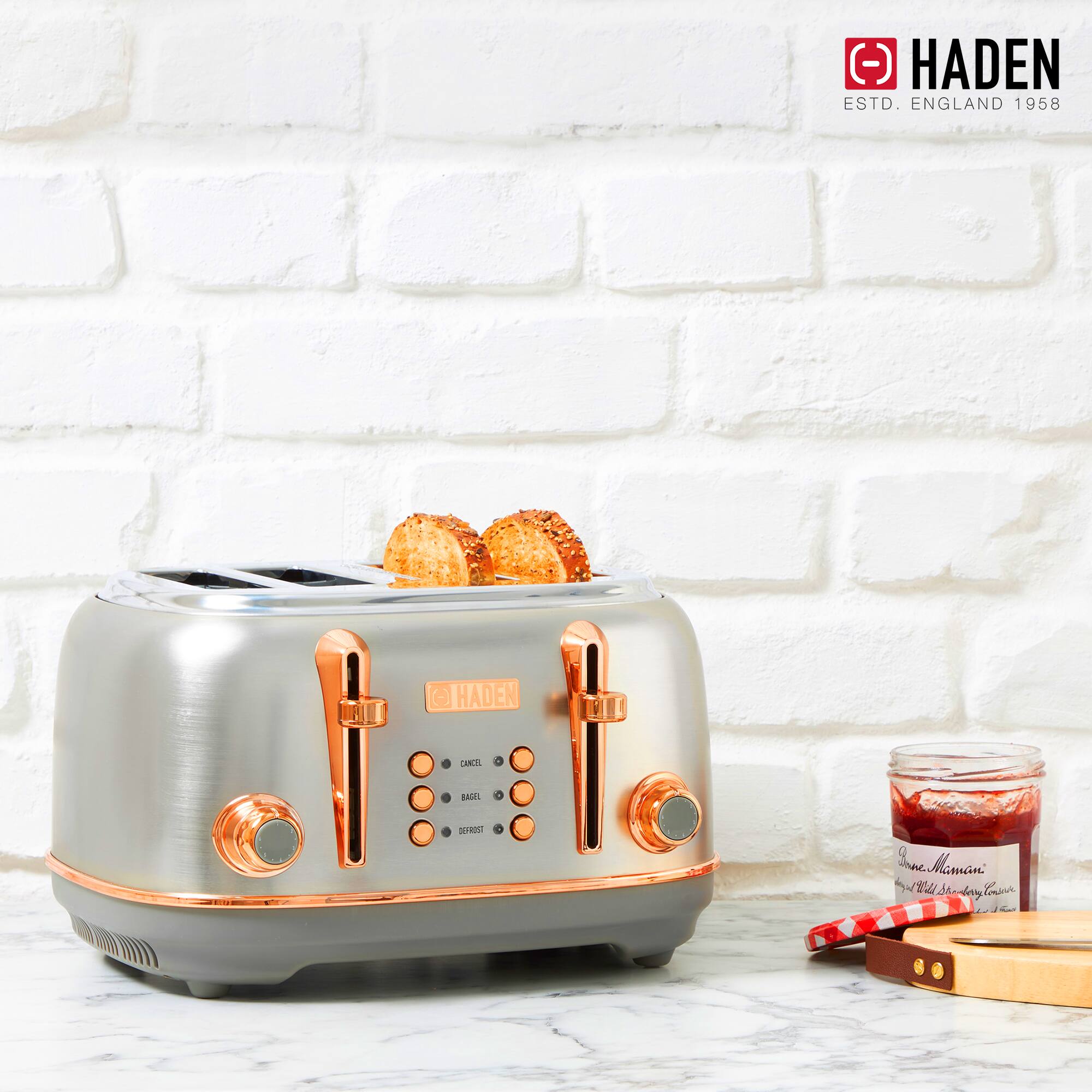 Haden Heritage 4 Slice Wide Slot Toaster & 12 Cup Coffee Maker