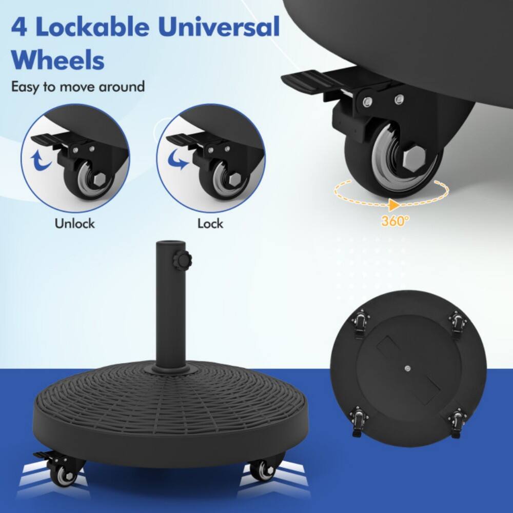 4 Lockable Universal Wheels  
Easy to move around  
Unlock  
Lock  
360°