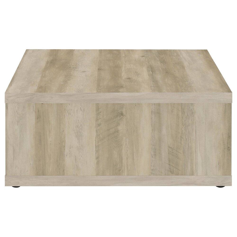 Alt View 5. Coaster Co. of America - Frisco Square Engineered Wood Coffee Table Distressed Pine - Brown.