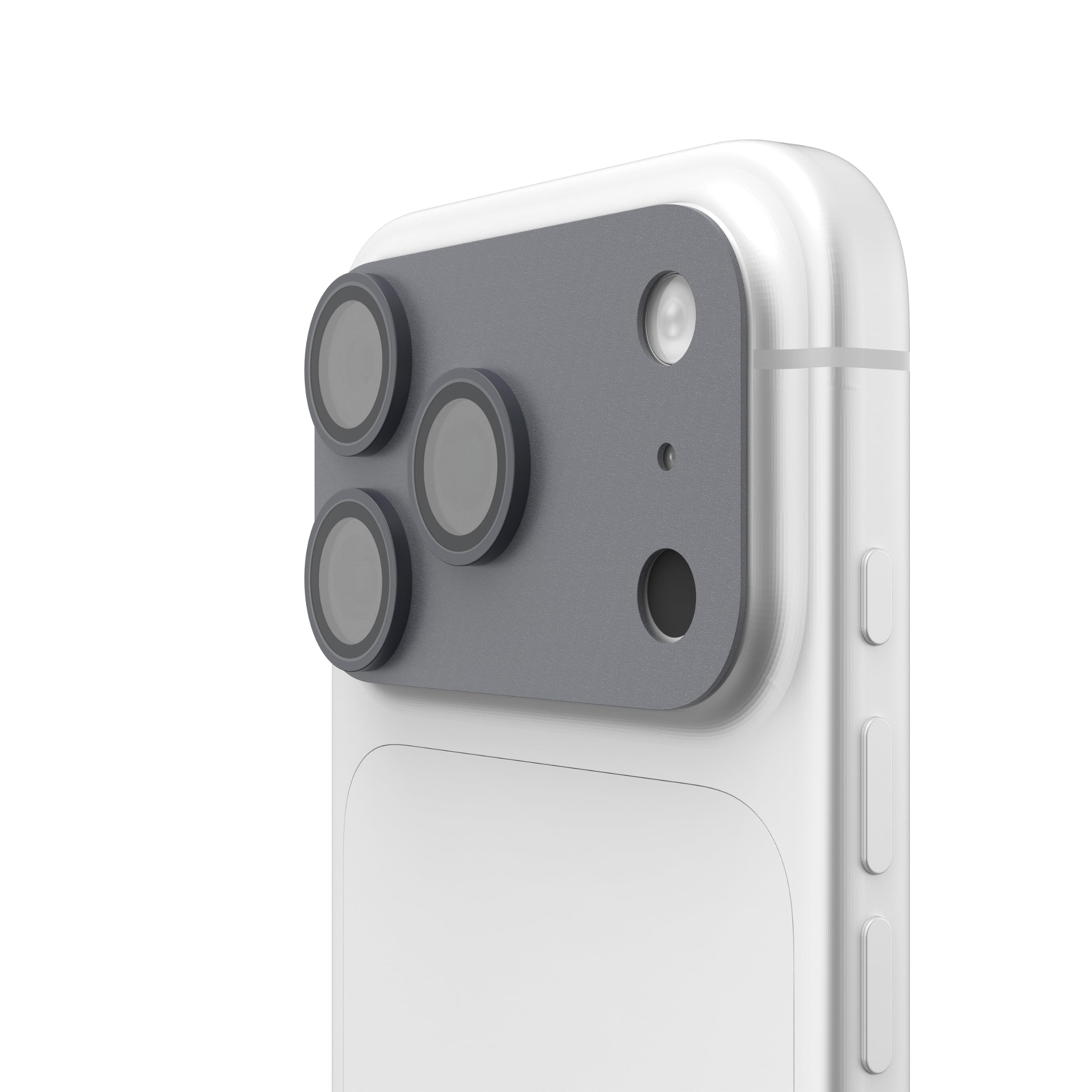 Alt View 3. UAG - iPhone 18 Pro Glass Camera Lens Protector & Camera Plate Protector, Aluminosilicate Glass & Aluminum Backplate - Space Grey.