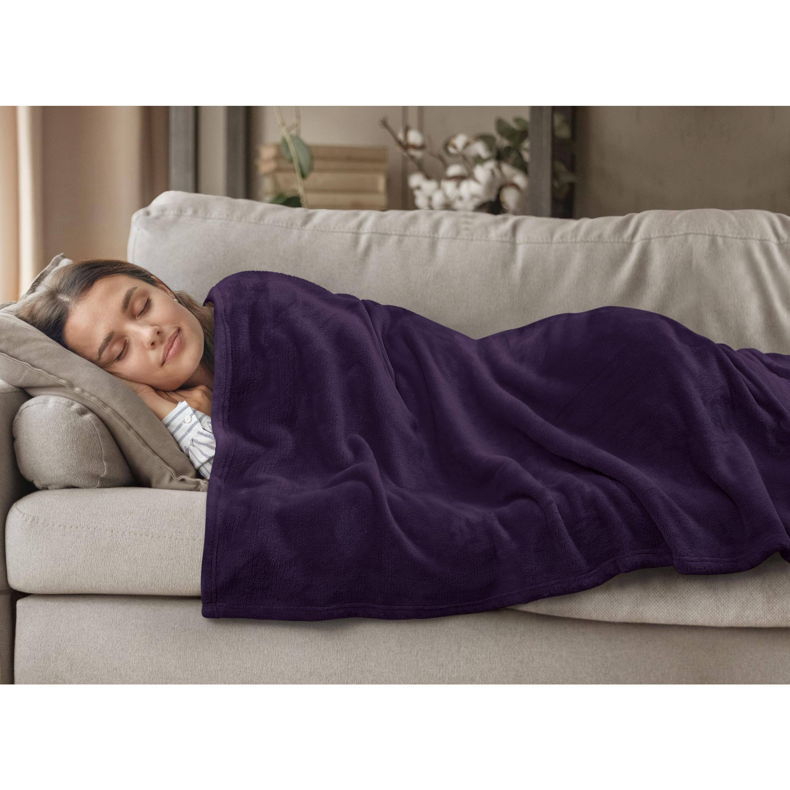 Alt View 7. Dapper Styles - Fleece Blanket Fuzzy Soft Anti static Microfiber Dorm Bed 90x66 Inch - Rose Pink-California King (102x96 Inch)-1.