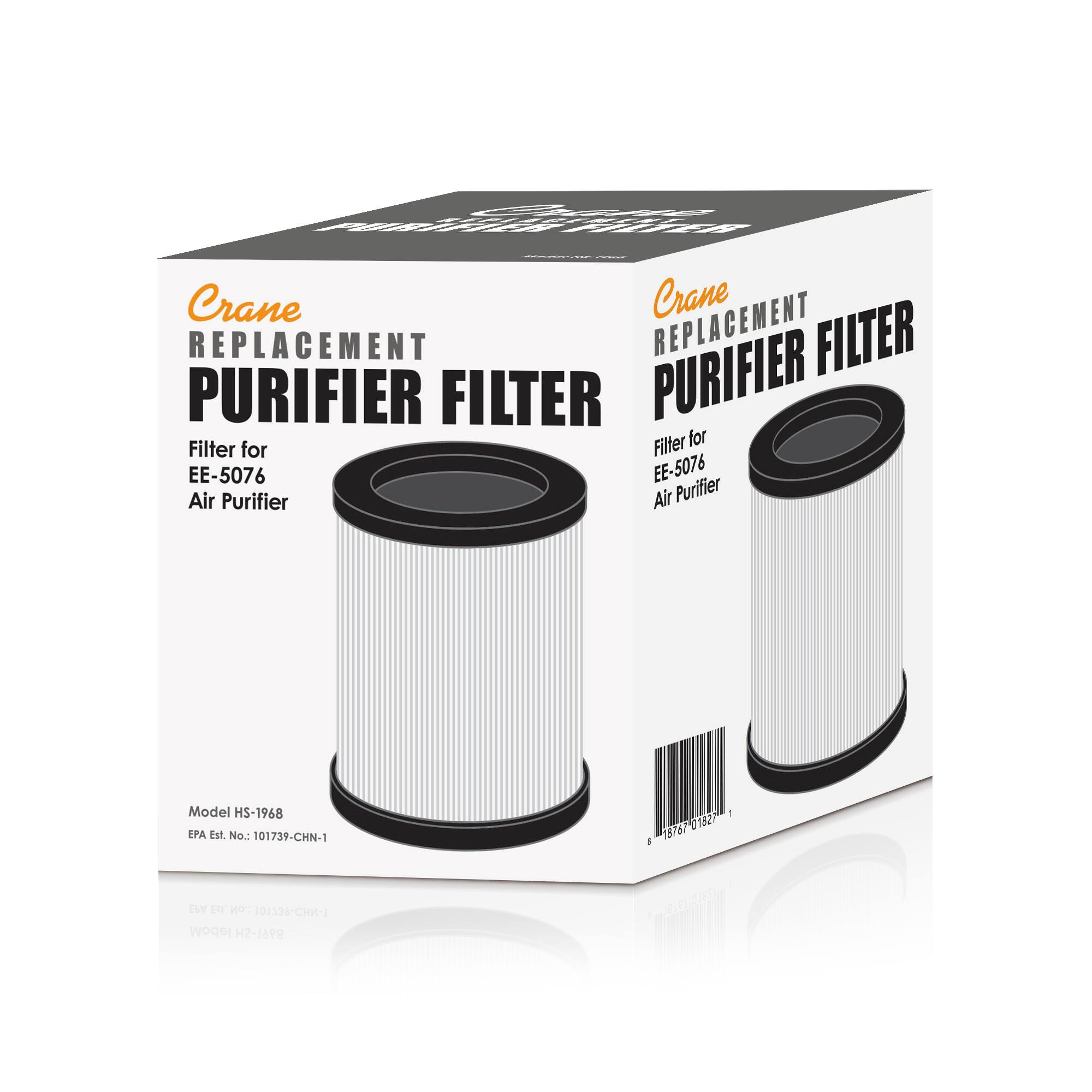 Crane Replacement Purifier Filter  
Filter for EE-5076 Air Purifier  
Model HS-1968  
EPA Est. No.: 101739-CHN-1