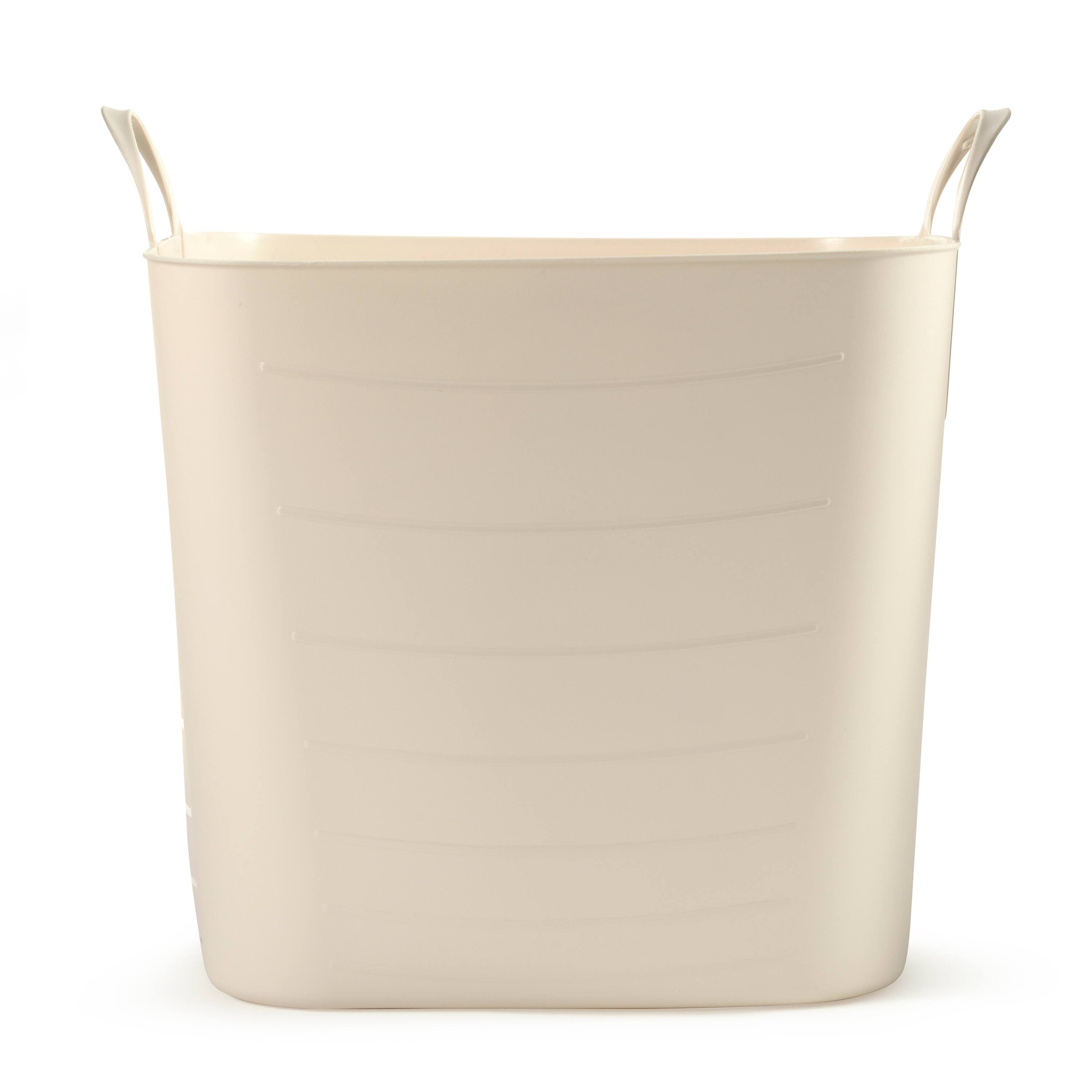 Alt View 10. Life Story - Life Story Tub Basket 6.6 Gal Plastic Storage Tote Bin w/ Carry Handles (6 Pack) - Tan.