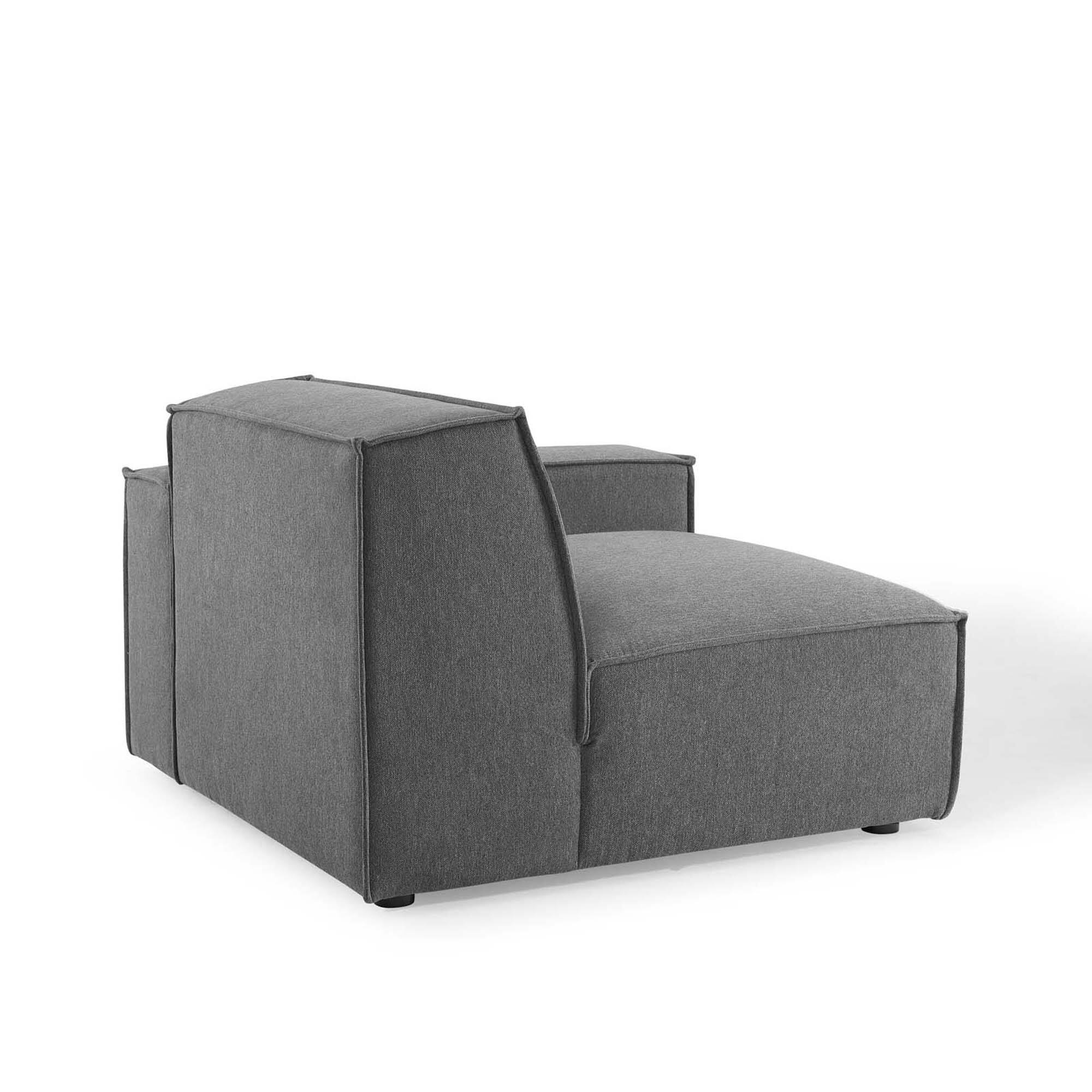 Alt View 4. Modway - Restore 3-Piece Sectional Sofa by Modway - Black.