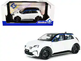 2024 Alpine A290 GTS White Metallic with Black Top 1/18 Diecast Model Car by Solido