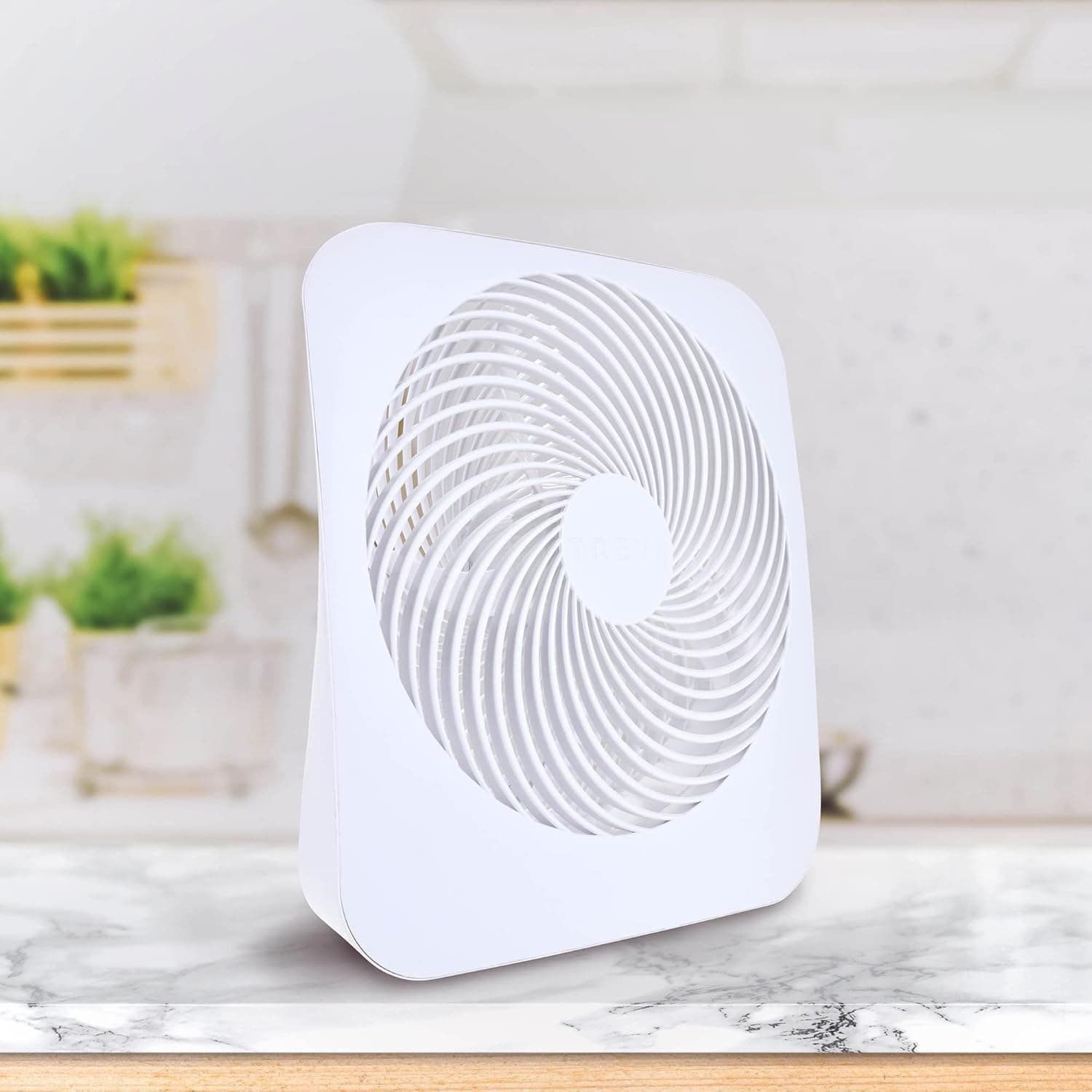 Alt View 1. FINEAK - 10-Inch Battery/AC Powered Portable Fan - Personal & Travel Use (White).