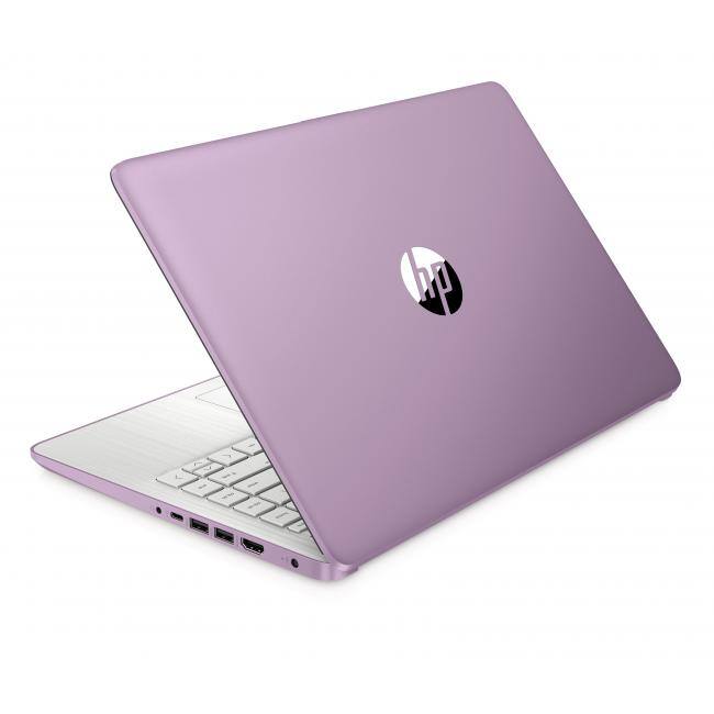 Alt View 4. HP - HP 14" HD Touchscreen Notebook Intel N150 4GB RAM 128GB SSD Winter Lavender + HP Wireless Mouse - Winter Lavender.