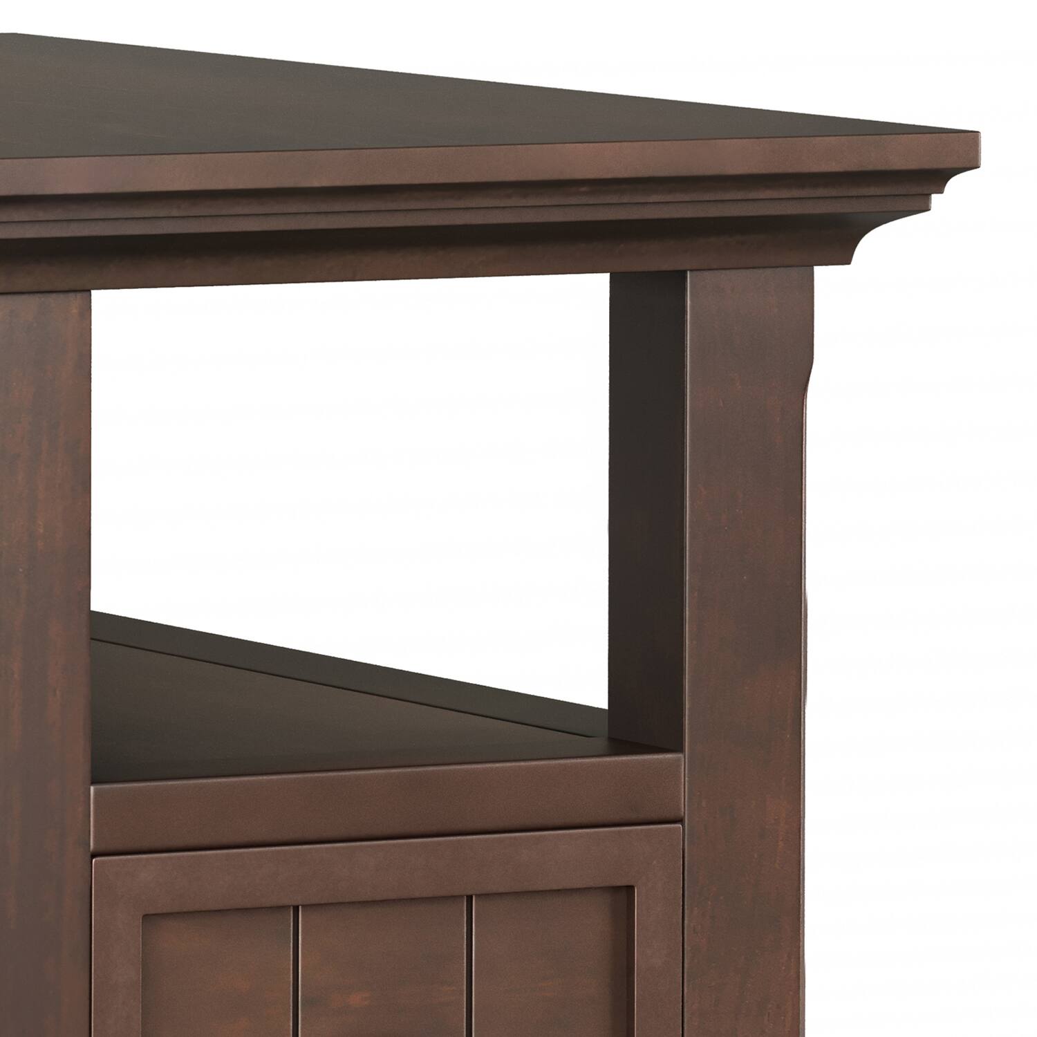 Alt View 7. Simpli Home - Acadian 14 inch Wide Solid Wood Transitional Narrow Side Table with Drawer in Brunette Brown - Brunette Brown.