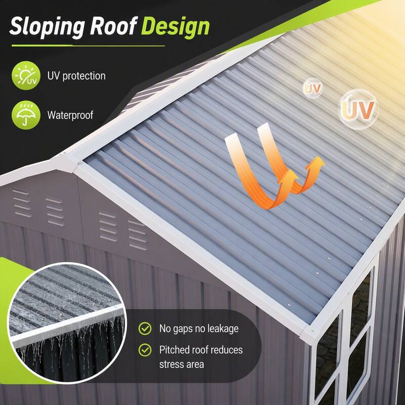 Sloping Roof Design

- UV protection
- Waterproof

- No gaps no leakage
- Pitched roof reduces stress area