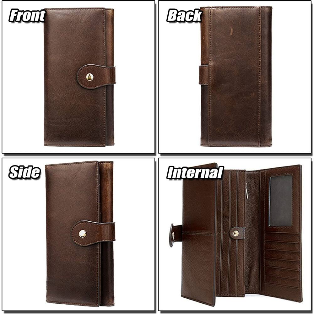 Auledio Long Wallet for Women, Luxurious PU Leather Credit