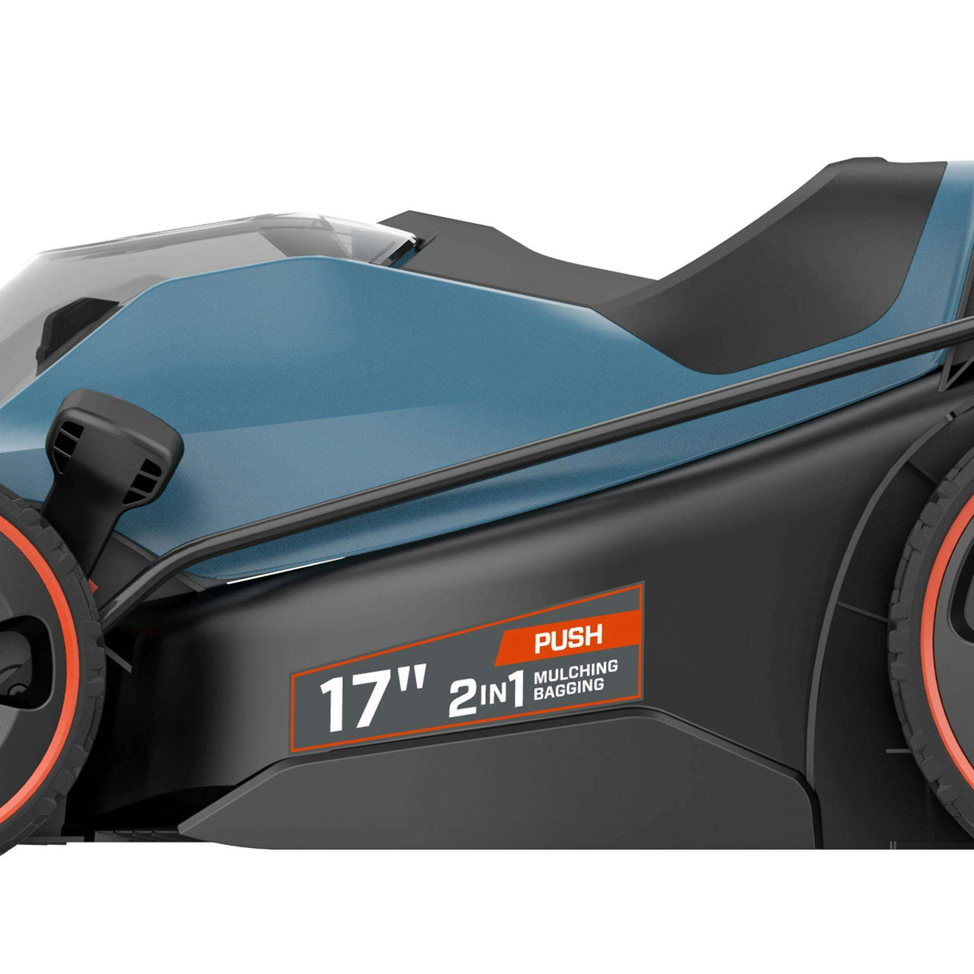 PUSH  
17"  
2IN1  
MULCHING BAGGING