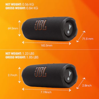 JBL Flip 7 Portable waterproof and drop proof speaker 2025 Black JBL Flip 7 Portable waterproof and drop proof speaker 2025 Black
