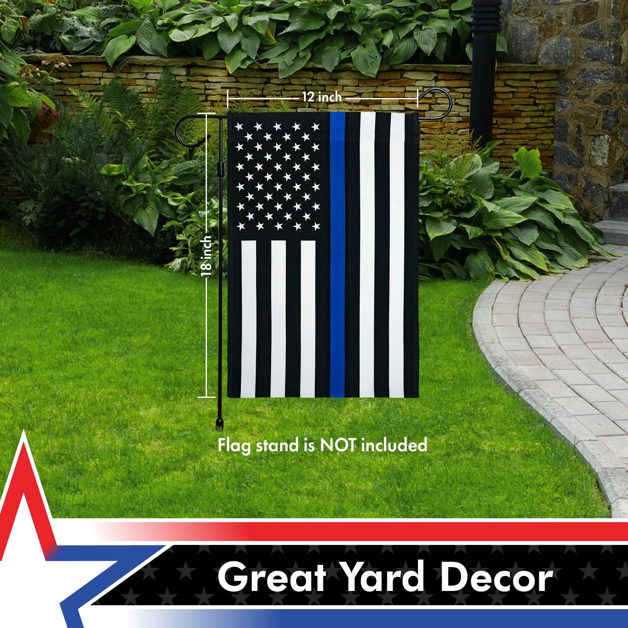 12 inch x 18 inch Flag stand is NOT included Great Yard Decor