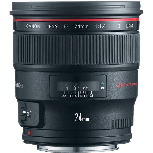 CANON LENS EF 24mm 1:1.4 II USM  
3 10 ∞  
1 3 4 11 22  
ft m  
ULTRASON AF MF  
24mm
