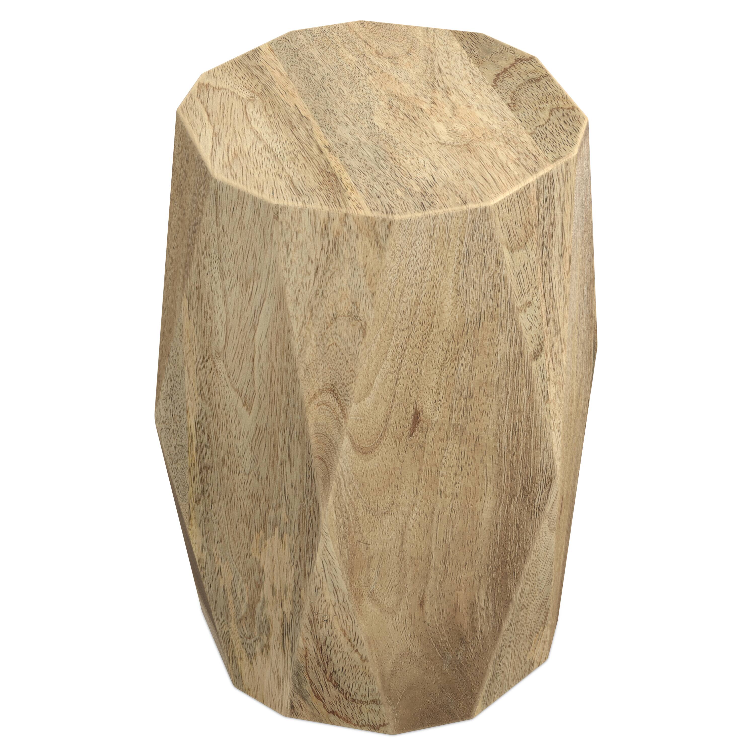 Alt View 2. Simpli Home - Judson 15 inch Wide Solid Mango Contemporary End Table in Natural, Assembled - Natural.