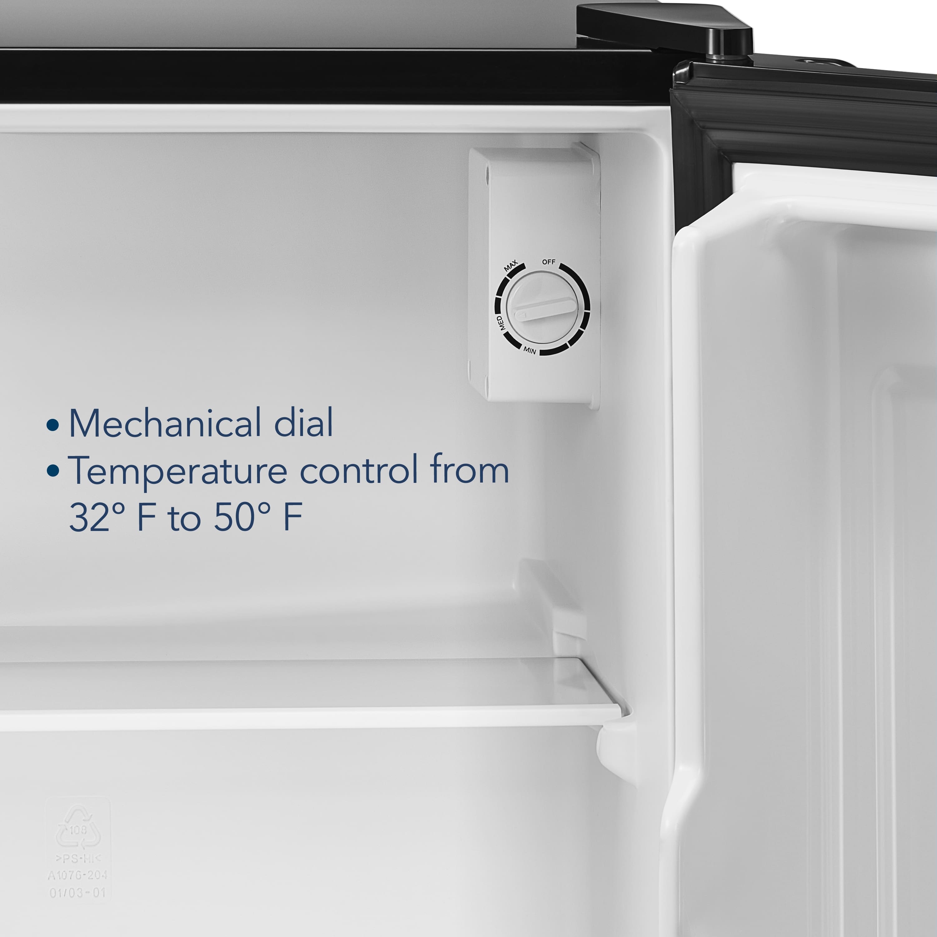 - Mechanical dial
- Temperature control from 32°F to 50°F
108 PPS-HIS
A1070-204
01/03-01