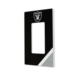 Keyscaper - Las Vegas Raiders Diagonal Stripe Single Rocker Light Switch Plate - Multicolor