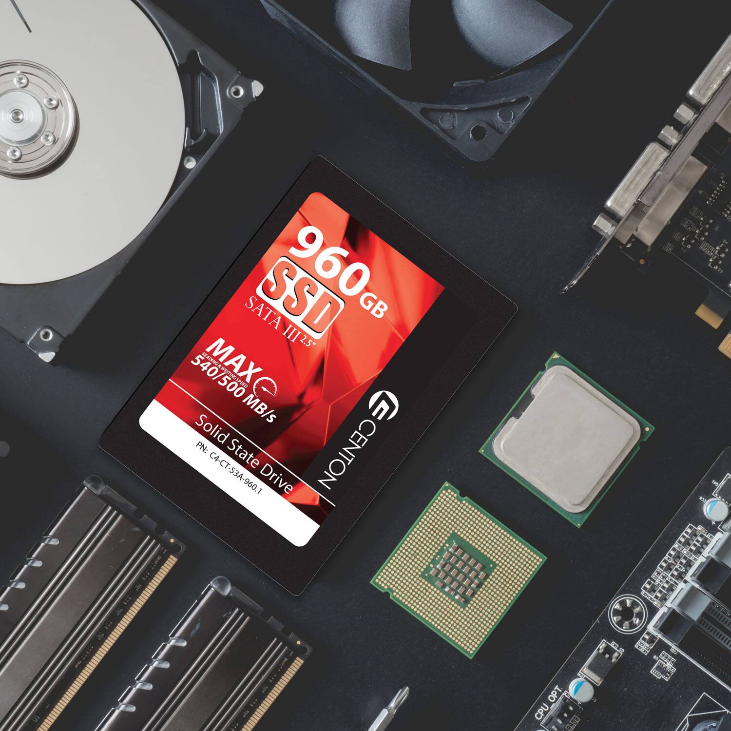 SSD 960 GB SATA III 2.5" 540/500 MAX ENA 540 MB/s Solid State Drive PN: C4T-SSA-960.1