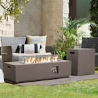 Front. Werph - 42" Propane Fire Pit Table Set - Gray.