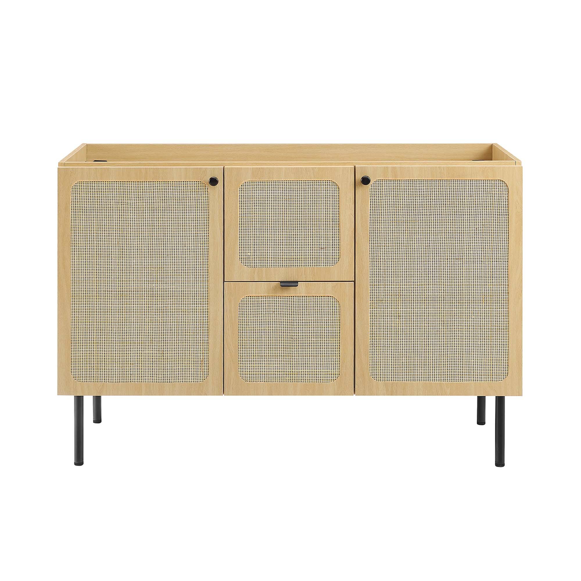 Alt View 4. Modway - Chaucer Bathroom Cabinet Basin Not Included by Modway - Oak.