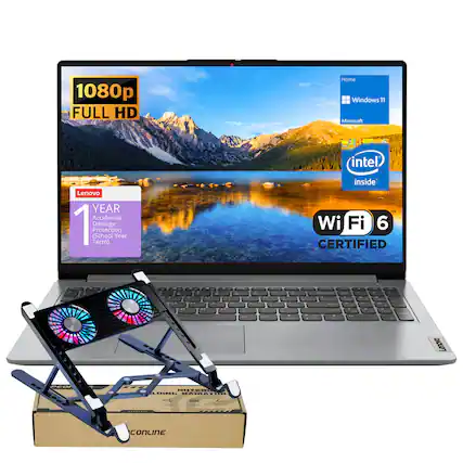 1080p FULL HD
Home Windows 11
Microsoft
Intel Inside
Lenovo
1 YEAR Accidental Damage Protection (School Year Term)
Wi-Fi 6 CERTIFIED