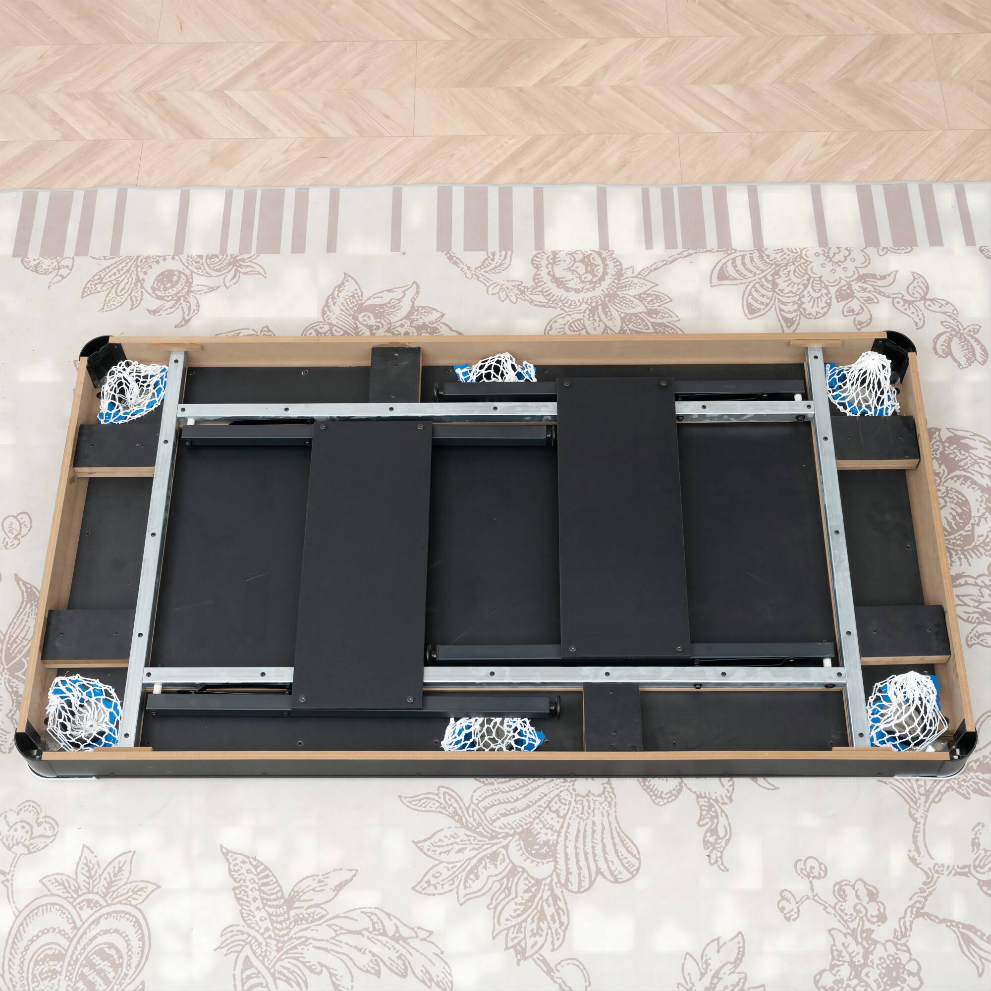 Alt View 1. APRILSOUL - 3 in 1 game table pool table billiard table table games table tennis multi game table table games family movement - Black+Blue.