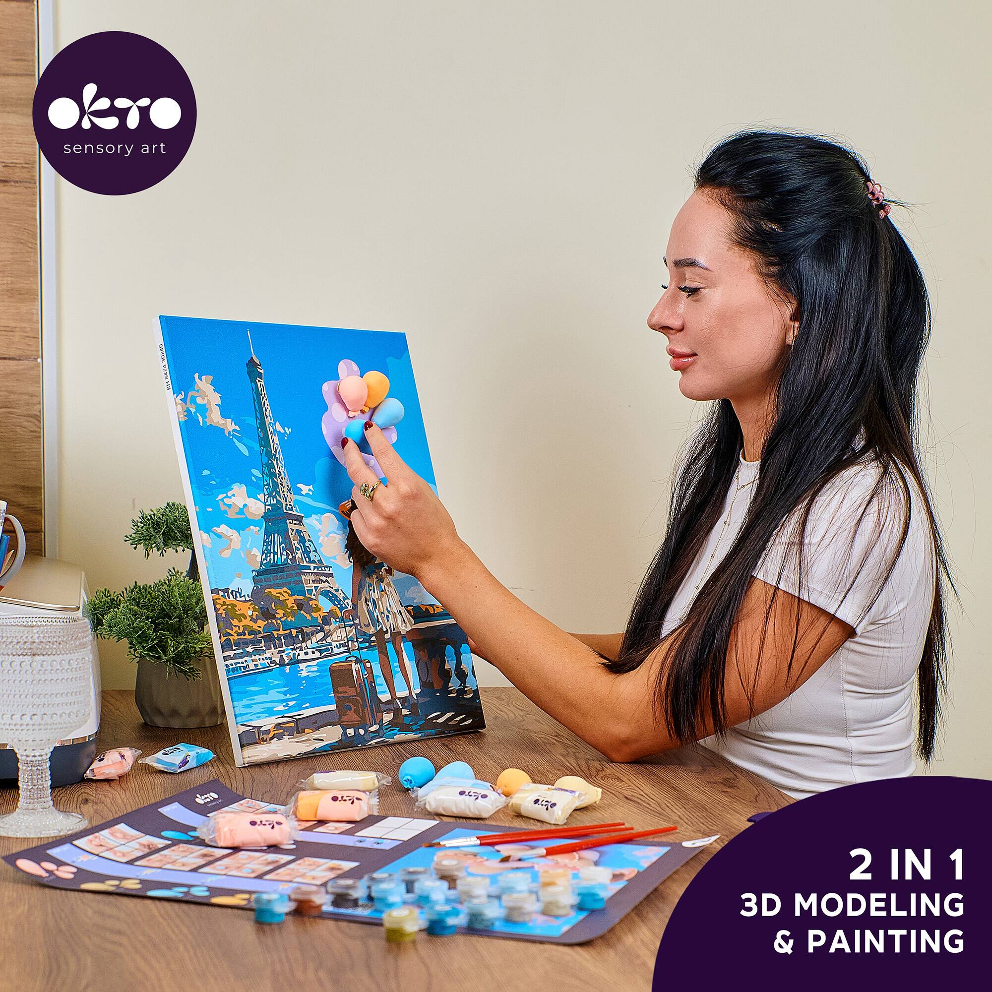 okro sensory art  
2 IN 1  
3D MODELING & PAINTING