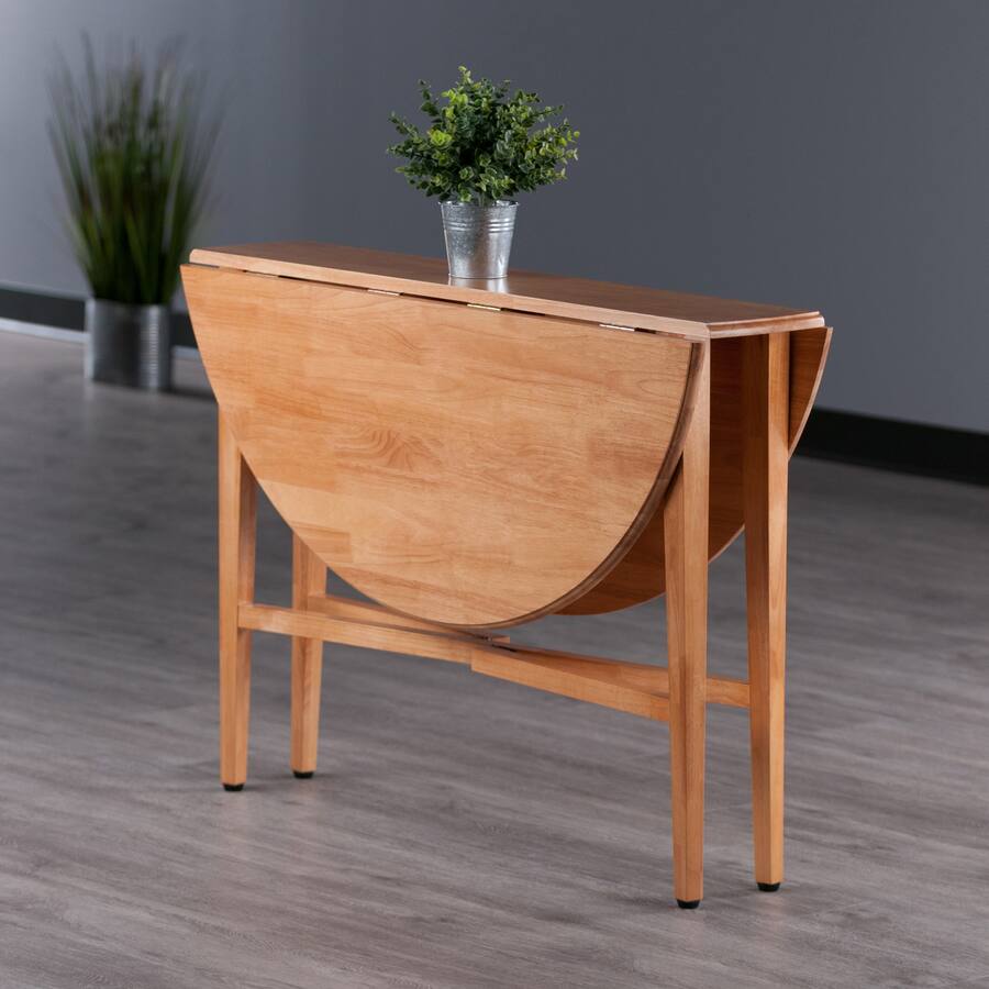 Light Table Standard Winsome Wood Hannah Double Drop Leaf Round Dining Table Light Oak ...