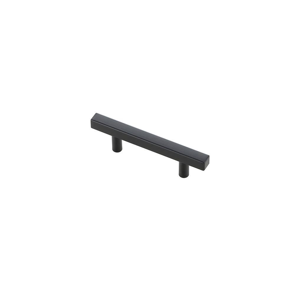 Back. Elegant Decor - Dior 3" Center to Center Matte Black Bar Pull Multipack (set of 10) - Matte Black.