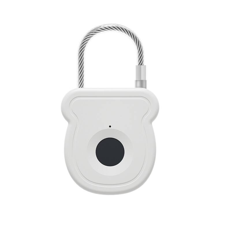 Front. Cluzine - Smart Fingerprint Padlock,Stainless Steel Cable,For Luggage,Backpack,Cabinet,Helmet,Outdoor Use.