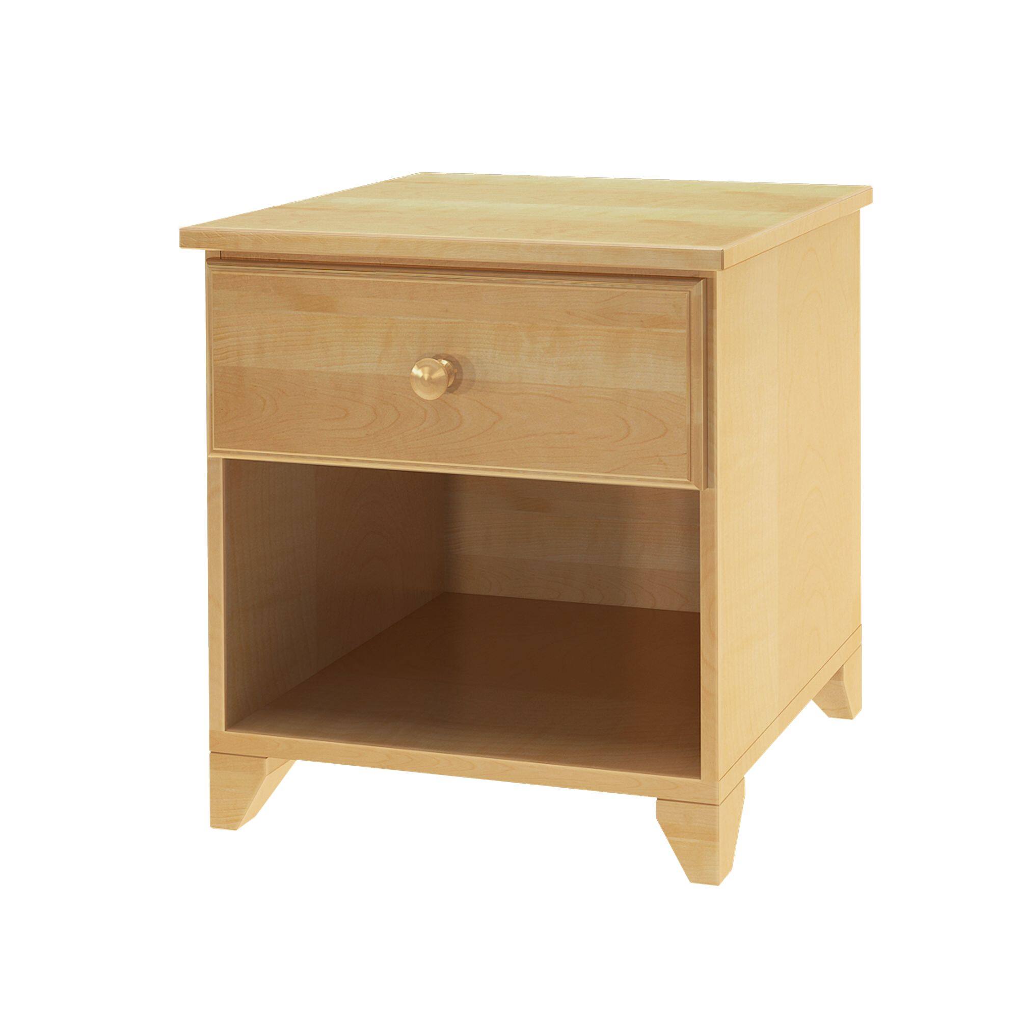 Alt View 2. Plank+Beam - Nightstand with 1 Drawer, Natural - Natural.