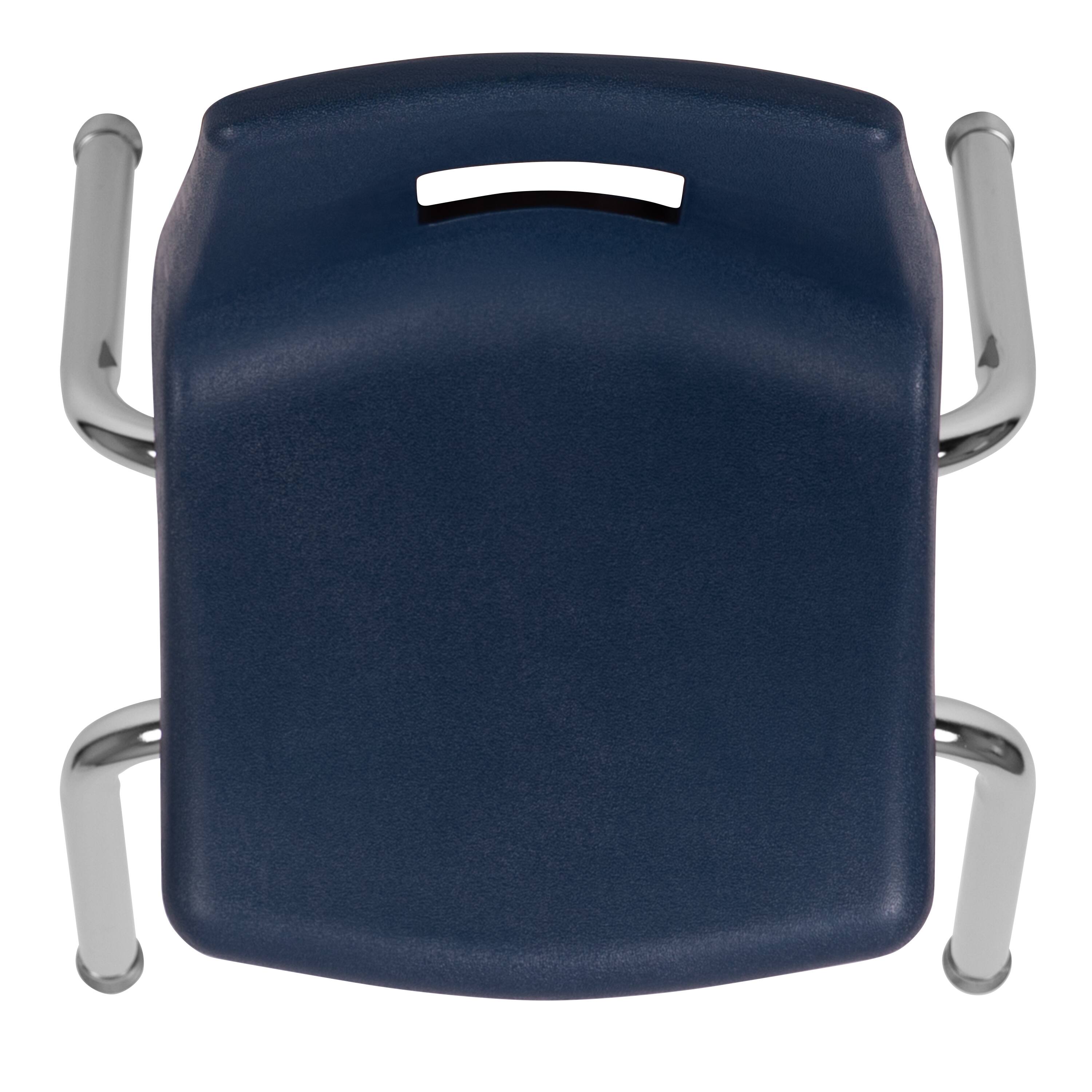 Alt View 7. Emma + Oliver - Student Stack School Chair - 12-inch - Navy.