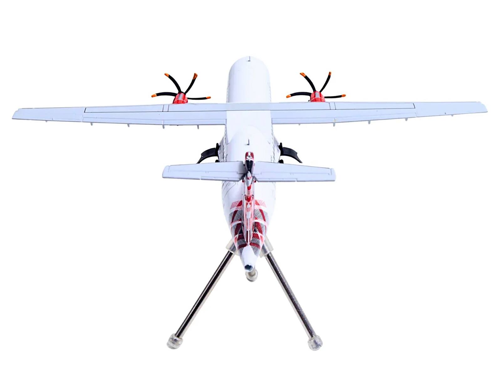 Alt View 4. GeminiJets - ATR 72-600 Commercial Aircraft "Loganair - Scotland's Airline" White with Red Plaid Tail 1/200 Model by GeminiJets.