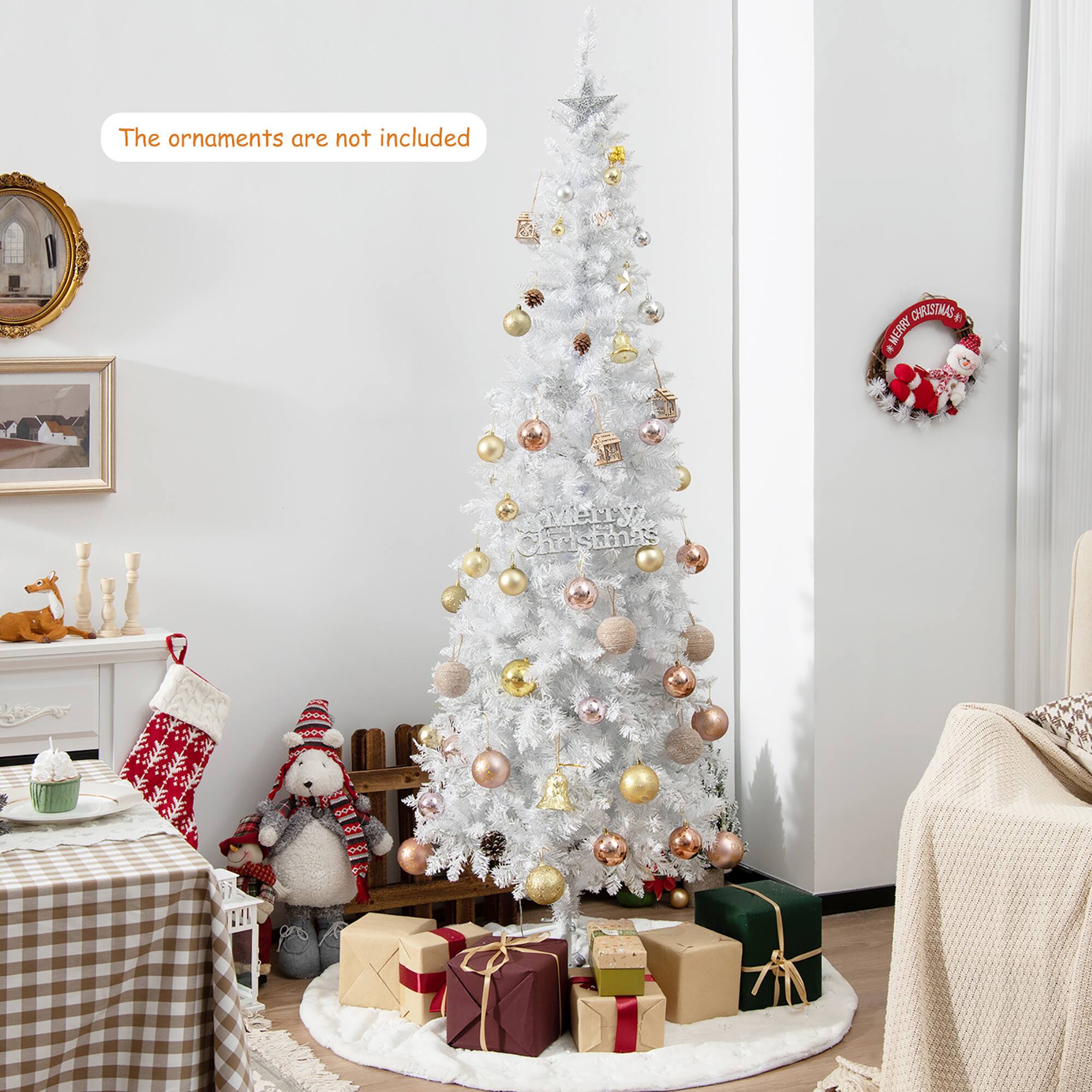 The ornaments are not included

Merry Christmas