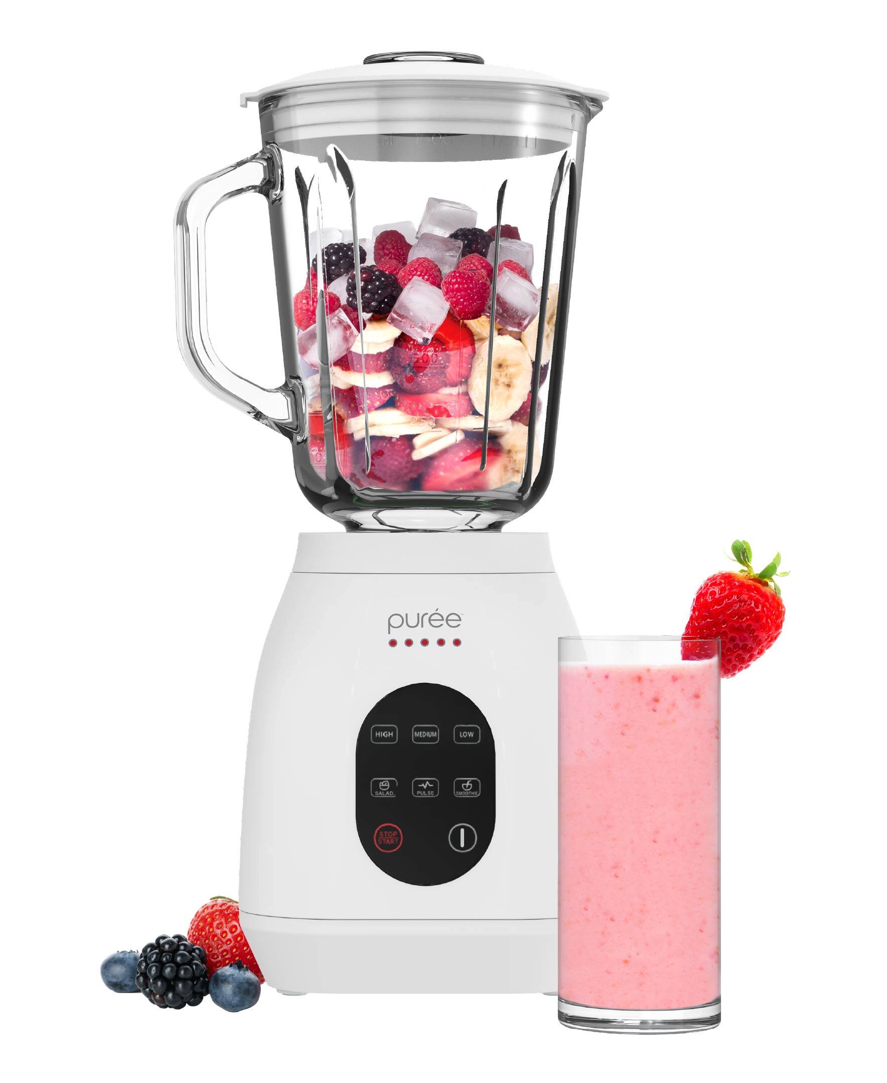 Tzumi - Puree 500W Touchscreen Blender - White