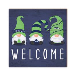 Fan Creations - Seattle Seahawks 10'' x 10'' Welcome Gnomes Sign - Multicolor
