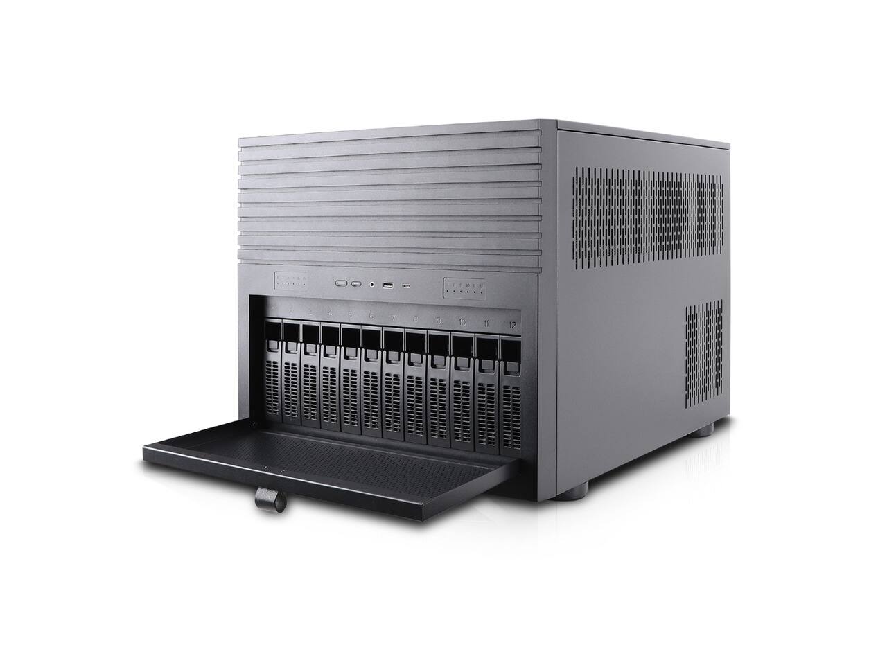 Alt View 10. Rosewill - Rosewill HEARTH NAS PRO MAX | 12x3.5" HDD, 6x2.5" SSD | E-ATX/EEB | 360mm AIO | USB 3.2 Type-C - Black.