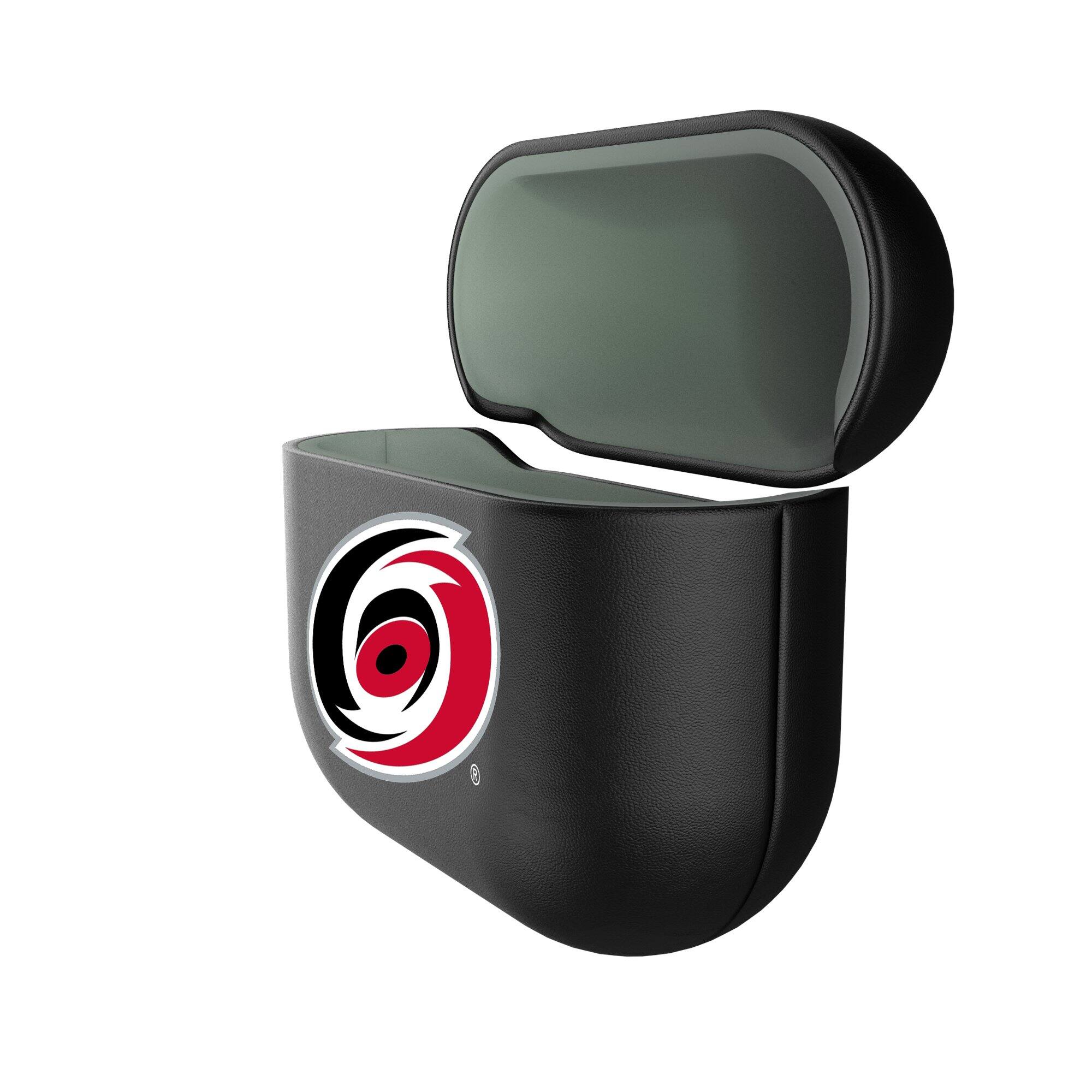Alt View 1. Keyscaper - Carolina Hurricanes Carolina Hurricanes Insignia AirPods 4th Generation Case Cover - No Size - Black.