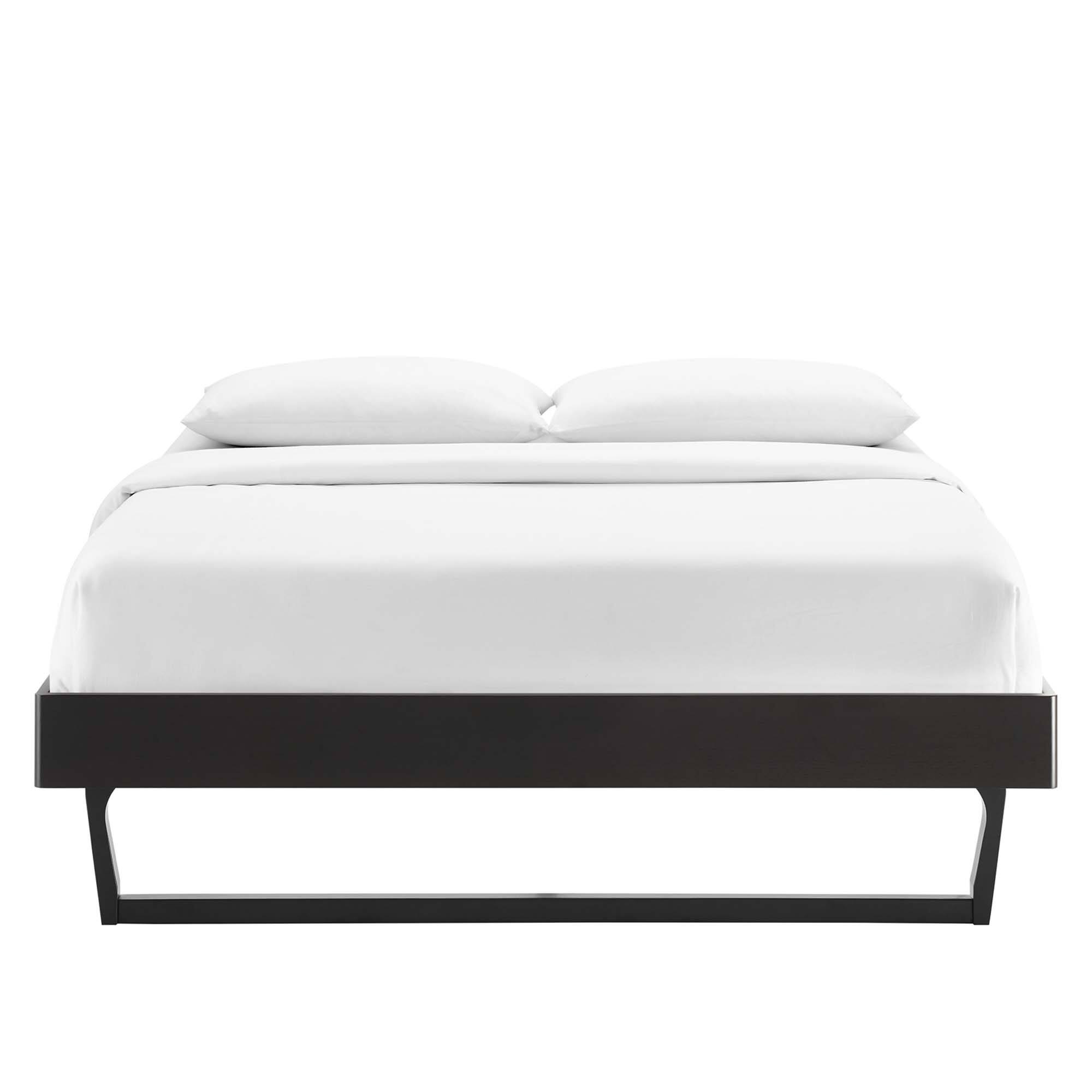 Alt View 1. Modway - Maven Twin Size Fabric Upholstered Platform Bed - Oatmeal.