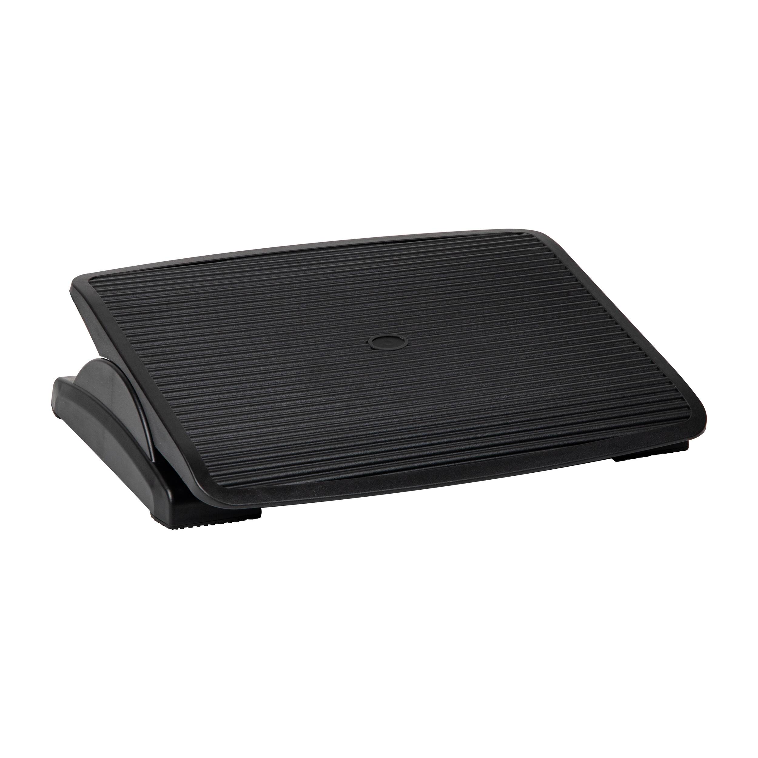 Alt View 16. Mind Reader - Foot Rest, Under Desk at Work, Ergonomic, Height Adjustable, Office, Plastic, 17.5"L x 13.5"W x 3.5"H - Black.