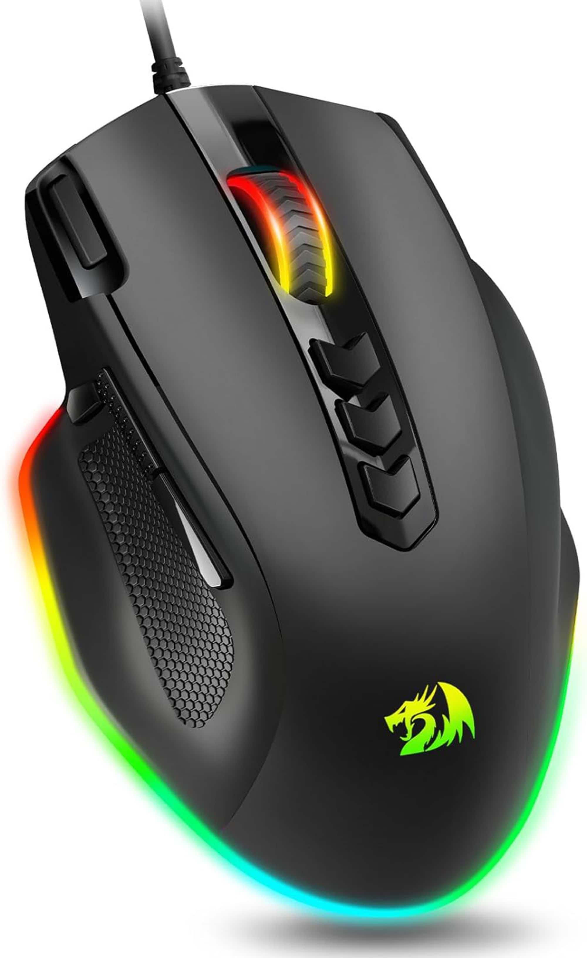 REDRAGON M614-RGB Wired Gaming Mouse, 8000 DPI, RGB, 7 Backlit Modes ...